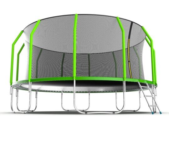 EVO JUMP Cosmo 16ft (Green) Батут с внутренней сеткой и лестницей, диаметр 16ft (зеленый)