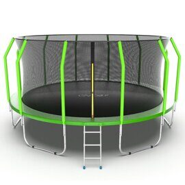 EVO JUMP Cosmo 16ft (Green) Батут с внутренней сеткой и лестницей, диаметр 16ft (зеленый)