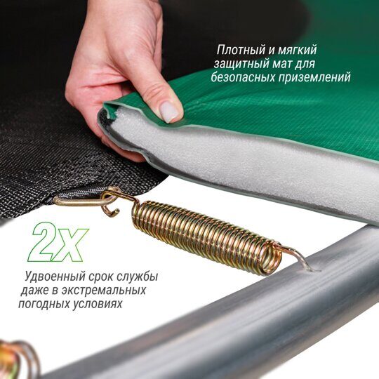 Батут UNIX Line SUPREME BASIC 14 ft (green)