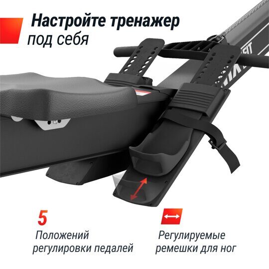 Гребной тренажер UNIX Fit Air Magnetic Rower-X Black