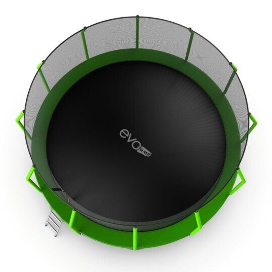 EVO JUMP Cosmo 16ft (Green) Батут с внутренней сеткой и лестницей, диаметр 16ft (зеленый)